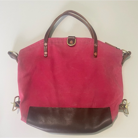 Pink Waxed Canvas Backpack - Picture 2 of 16